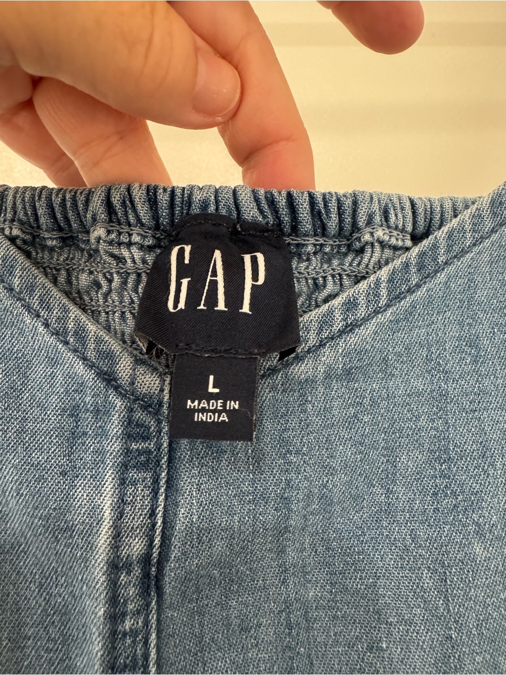 GAP Light Wash Denim Slip Maxi Dress - Picture 3 of 4